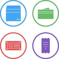 box and wallet Icon vector