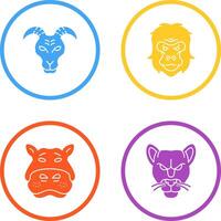 Goat and Gorilla Icon vector