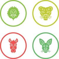Lion and Cheetah Icon vector