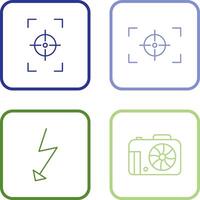 focus vertical and focus horizontal Icon vector