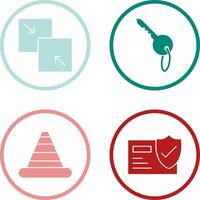 Combine and Key Icon vector
