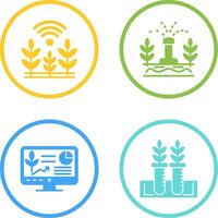 Wheat and Sprinkler Icon vector