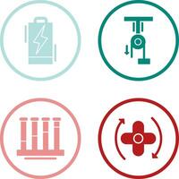 Battery and Pully Icon vector