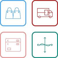 shipment and shopping bag Icon vector