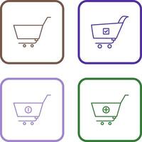 empty cart and confirm order Icon vector