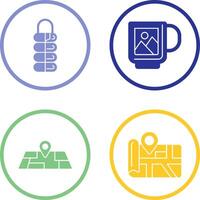 Sleeping Bag and Mug Icon vector