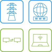 tower and world wide web Icon vector
