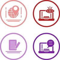 Map and Monitoring Icon vector