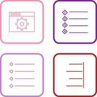 settings and numbered lists Icon vector