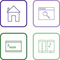 homepage and browser Icon vector