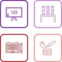 Classroom Board and Bookstand Icon vector