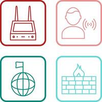 router and signal Icon vector