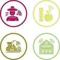 Farmer and Measure and Measure Icon vector