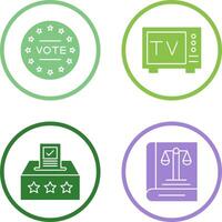 votar y televisión icono vector