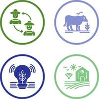 Connect and Cattle Icon vector