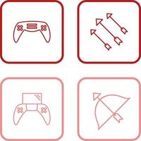 juego de azar consola y flechas icono vector