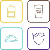 Backpack and Coffee Icon vector