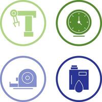 Robotic Arm and Clock Icon vector