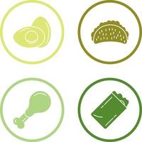 Egg and Tacos Icon vector