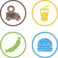 Delivery Truck and Cold Drink Icon vector