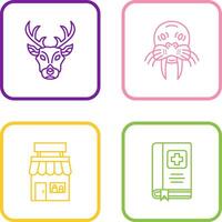 Deer and animal Icon vector