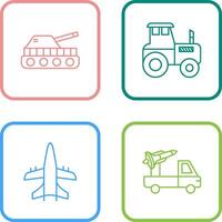 Tank and Tractor Icon vector