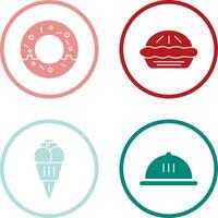 Donut and Pie Icon vector