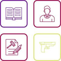 Book and Judge Icon vector