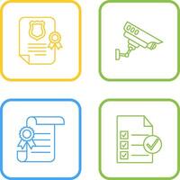 Document and Cctv Icon vector