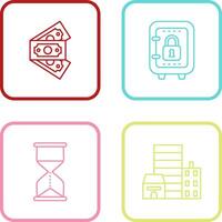 Money and Safe Box Icon vector