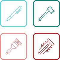 Marker and Axe Icon vector