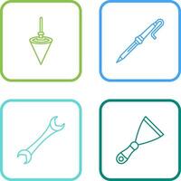 Plumb Bob and Soldering Icon vector