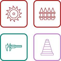 Saw Blade and Fence Icon vector