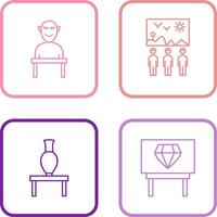 Human Sculpture and Viewing Icon vector