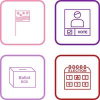 Flags and Candidate Banner Icon vector