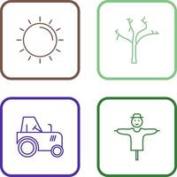 Sun and Tree Icon vector