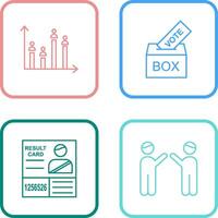 Giing Vote and Candidate and Graph Icon vector
