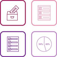 Casting Vote and Ballot Paper Icon vector