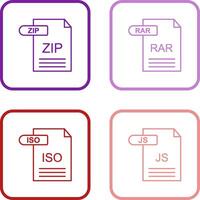 ZIP and RAR Icon vector