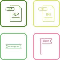 HLP and INI Icon vector