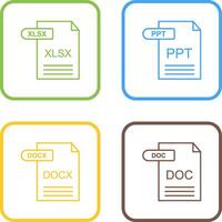 XLSX and PPT Icon vector