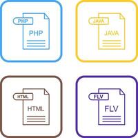 PHP and Java Icon vector