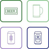 cerveza firmar y cerveza jarra icono vector