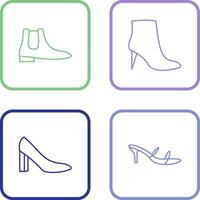 Men Boots and high heels Icon vector