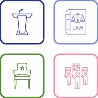 Podium and Law Icon vector