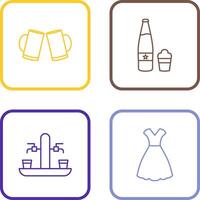 Beers Toasting and Beer Icon vector