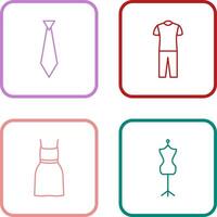 Tie and Pyjamas Icon vector