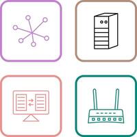 Internet and Server Network Icon vector