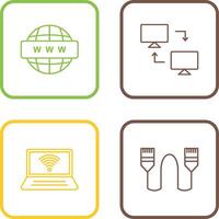 Sharing Systems and World Wide Icon vector