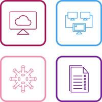 Cloud Systems and Connected Icon vector